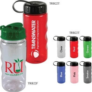 Personal Refillables (tm) - Mini Mountain Bottle, 22 Oz., With Tethered Lid