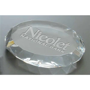 Windsor Collection - Paperweight Features A Unique Hand Polished Edge Design Which Adds To Its Elegance