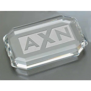Windsor Collection - Paperweight Features A Unique Hand Polished Edge Design Which Adds To Its Elegance