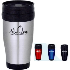 Madison - Double Wall Travel Tumbler With Plastic Liner With Stainless Steel Outer Shell