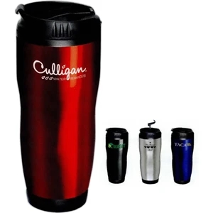 Logan - Stainless Steel Contoured Tumbler With Plastic Liner