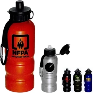 Sahara - Light Weight Aluminum Sports Bottle With 6mm Carabiner With Strap
