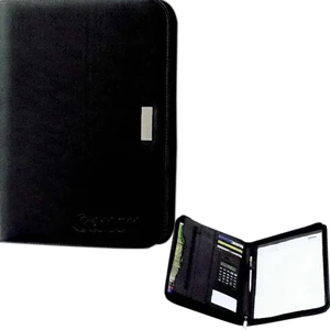New Yorker - Zippered Portfolio In Simulated Leather With Notepad