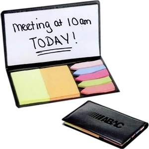 Slimline - Sticky Memo Holder With 2 Sticky Pads, Sticky Flags And White Sticky Pad