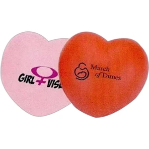 Heart Shaped Stress Reliever. Squeezable Foam Stress Ball