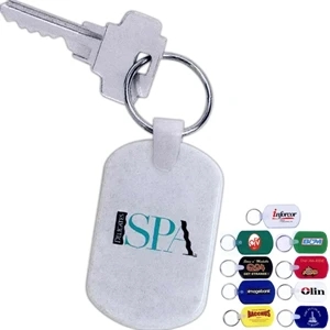 Rectangular Soft Key Tag Is Thick And Pliable. Includes Metal Split Key Ring