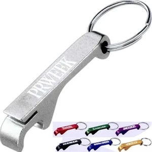Aluminum Bottle/can Opener Key Ring. Opens Bottles And Flip-top Cans