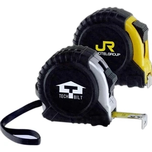 Journeyman - Locking Tape Measure With Rubber Casing And Belt Clip And Strap