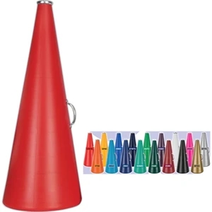Cheer Phone - 32" - Blank Megaphone Made Of Molded Plastic With Steel Handle And Aluminum Mouthpiece
