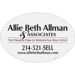 12" X 18" Oval - Car Magnet, Adheres To A Vehicle Door Or Other Metal Surface