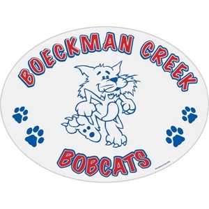 18" X 24" Oval - Car Magnet, Adheres To A Vehicle Door Or Other Metal Surface