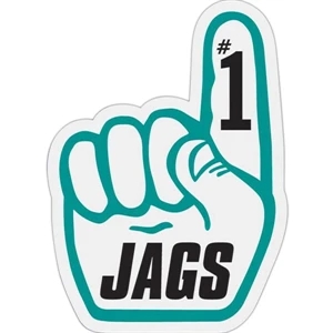 Number 1 Finger - Die Cut Car Magnet, Adheres To A Vehicle Door Or Other Metal Surface
