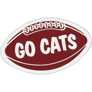 Football - Die Cut Car Magnet, Adheres To A Vehicle Door Or Other Metal Surface