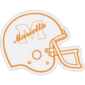 Football Helmet - Die Cut Car Magnet, Adheres To A Vehicle Door Or Other Metal Surface