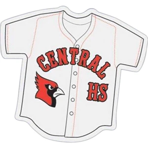 Baseball Jersey - Die Cut Car Magnet, Adheres To A Vehicle Door Or Other Metal Surface