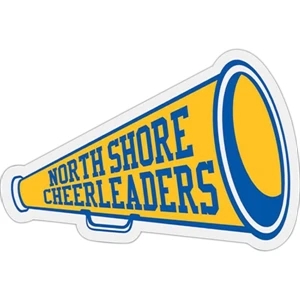 Megaphone - Die Cut Car Magnet, Adheres To A Vehicle Door Or Other Metal Surface
