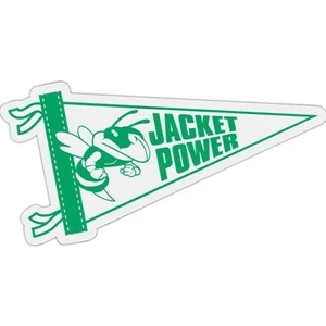 Pennant - Die Cut Car Magnet, Adheres To A Vehicle Door Or Other Metal Surface