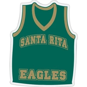 Basketball Jersey - Die Cut Car Magnet, Adheres To A Vehicle Door Or Other Metal Surface