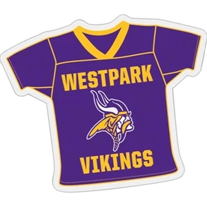 Football Jersey - Die Cut Car Magnet, Adheres To A Vehicle Door Or Other Metal Surface