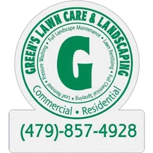 Round Nameplate - Die Cut Car Magnet, Adheres To A Vehicle Door Or Other Metal Surface