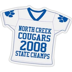 Football Jersey - Die Cut Car Magnet, Adheres To A Vehicle Door Or Other Metal Surface
