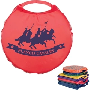 1 1/4" Thick - Round, Durable 10 Mil. Vinyl Seat Cushion With A Built-in Carrying Handle