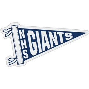Pennant - Lightweight Plastic Sports Badge With Safety Pin Or Magnet Backing