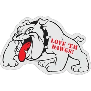 Bulldog - Lightweight Plastic Sports Badge With Safety Pin Or Magnet Backing