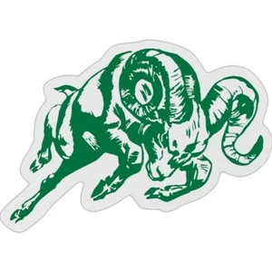 Ram - Lightweight Plastic Sports Badge With Safety Pin Or Magnet Backing