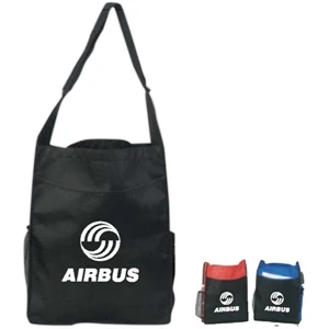 San Ramon - Non-woven Messenger Bag. Multiple Pockets. Adjustable Shoulder Straps