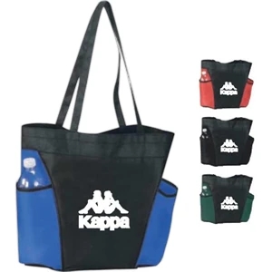 Cape - 90gsm Non-woven Polypropylene Shopping Tote. Two Large Side Pockets