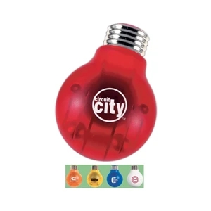 Translucent Light Bulb Shape Memo Clip With Pen Holder And Magnetic Back