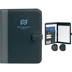 Rollick - Printed - Black Scuba Material Writing Pad With Interior Organizer