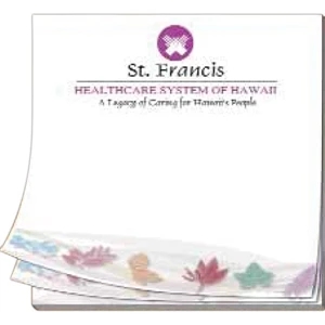 Silkscreen - Paper 3" X 3" Note Pad With 10pt. Backer Card And 50 Lb. Paper