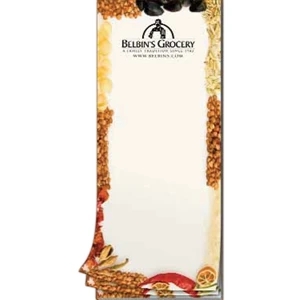 Spot Color - Paper 8 1/2" X 3 1/2" Note Pad With 10pt. Backer Card And 50 Lb. Paper