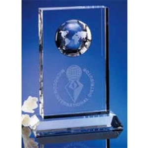 Optimaxx (c) - Free Standing - 8" Global Tower Award (recessed Globe.)