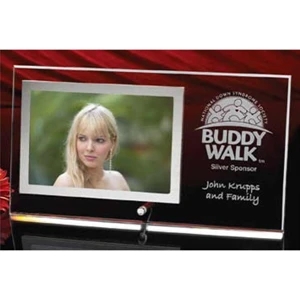 Horizontal Crystal Clear Photo Frame Holds 4" X 6" Photo, 6" X 11" Overall Size