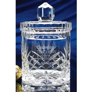 Westgate Crystal (tm) - Fine European Hand Cut Full Lead Crystal Biscuit Jar