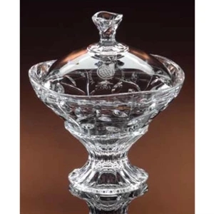 Pompeii - Cover Candy Dish 7" Traditional Design - Covered Candy Dishes, 7"