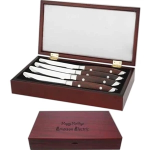 Redwood Gift Box Fits Four Chop Steak Knives. Quantity Prices Are For Box Only