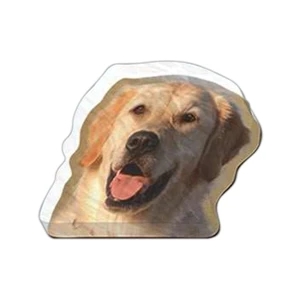 Dog Shaped Magnet - Acrylic Die Cut Magnet, 1/4" Thick, 11 Square Inches, Free Custom Die