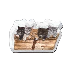 Kittens Shaped Magnet - Acrylic Die Cut Magnet, 1/4" Thick, 11 Square Inches, Free Custom Die