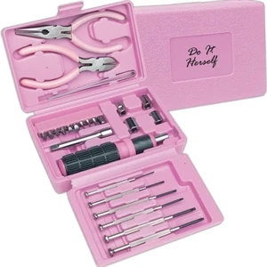 Ruff Ready (r) - Twenty Six Piece Pink Tool Set Packed In A Handy Pink Storage Case