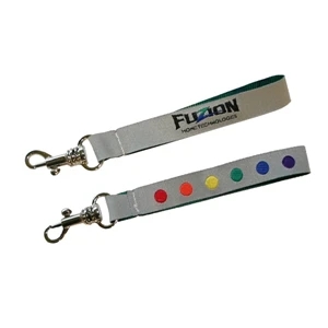 Elite - Custom Woven 2-sided Zipper Pull Sewn With Loop Attached To Small Lobster Clip