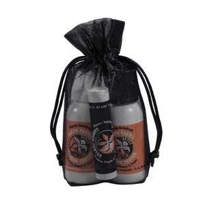 Personal Care Line - Kit Includes Sunscreen, Lip Balm And Sanitizer Spray In A Drawstring Bag