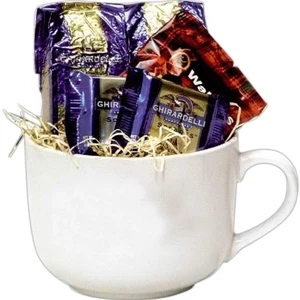 Celebration;holiday - Holiday Mug Filled With Gourmet Coffee, Cookies, And Chocolate