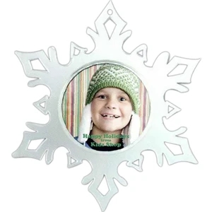 Clear Snap-in Snowflake With Frosted Flare Tips, Insert Size: Holds 2 - 2 1/4" Dia