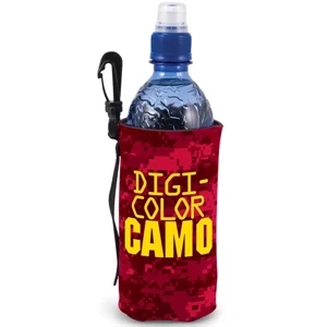 Bottle Bag (tm) - Camo Four-color Process Insulated Bottle Bag With Clip And Belt Loop