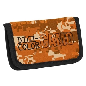 Camo Four Color Process Business Card/atm Card Holder With Clear Vinyl Pockets