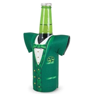 Bottle Jersey (tm) - Leprechaun Shirt Style Bottle Insulator Sleeve, 1/8" Thick